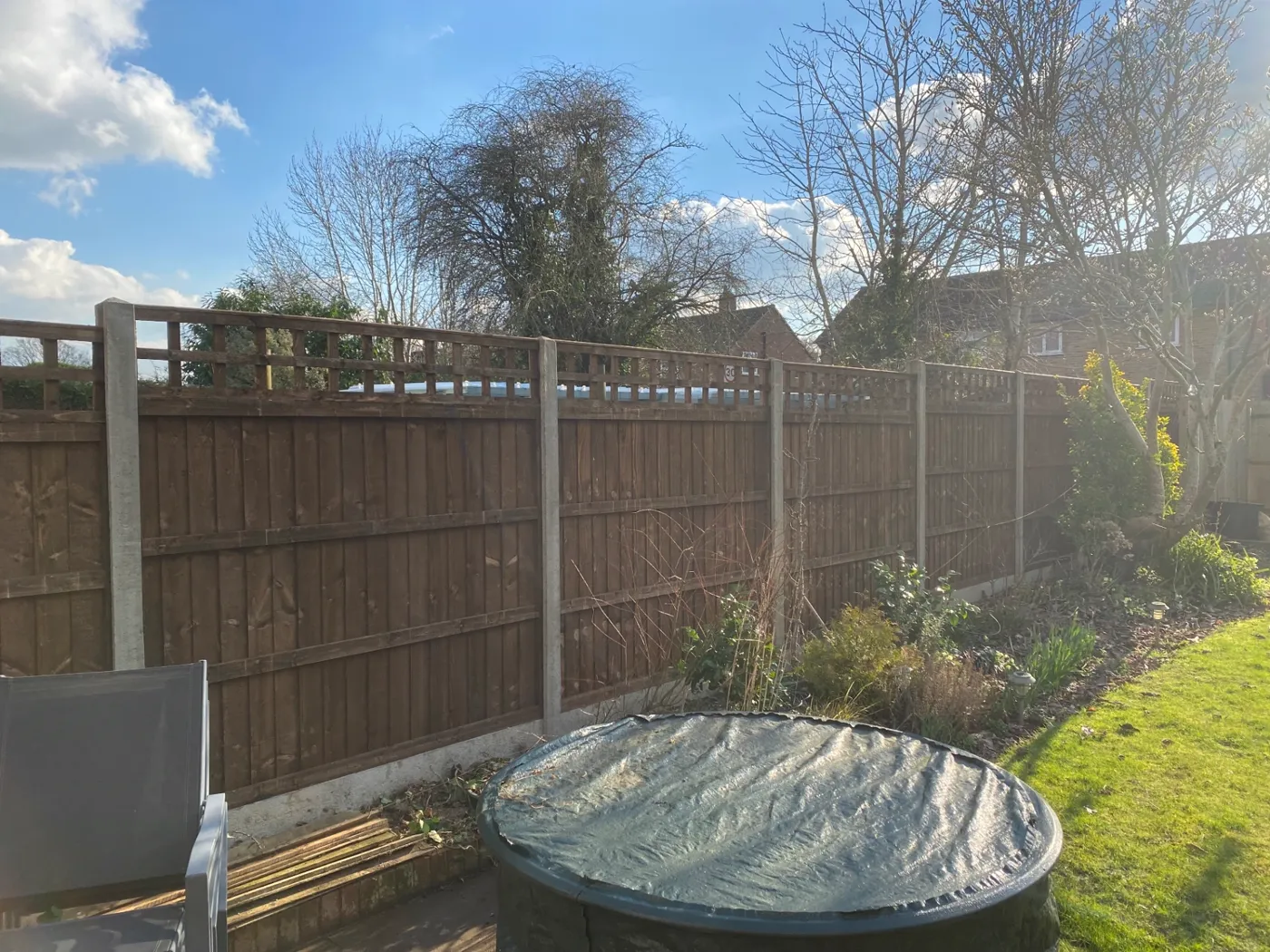 Trellis topped fence panels installed for added privacy